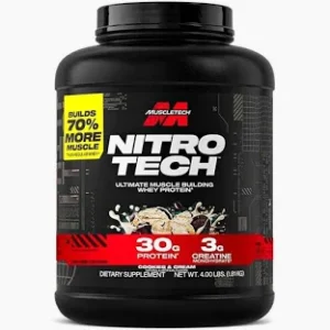 Muscletech Nitro-Tech Whey Protein 4 lbs Whey Protein with Creatine - Image 4